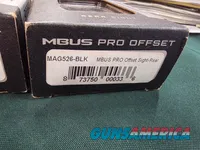 9323  MagPul MBus Pro Front and rear offset sights, New in box, they fit a Picatinny rail, AR rifle or anything with a Picati