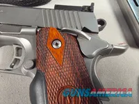 9443 Kimber Team Match II 9MM, 3 mags, 2 holsters, pouch, 2 sets of wood grips, adjustable rear sight, crimson trace laser.  