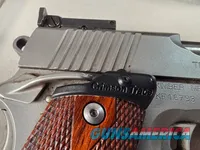 9443 Kimber Team Match II 9MM, 3 mags, 2 holsters, pouch, 2 sets of wood grips, adjustable rear sight, crimson trace laser.  
