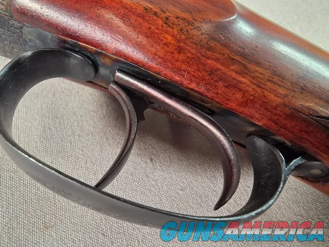 9243 Renato Gamba, Principessa, 28 Gauge, Made in Italy, Case Color, Engraved with a dog, Cross bolt, Extractor, Double trigg