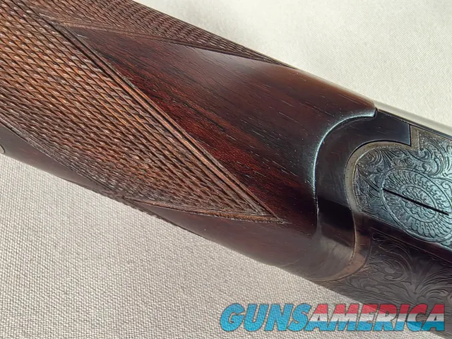 9243 Renato Gamba, Principessa, 28 Gauge, Made in Italy, Case Color, Engraved with a dog, Cross bolt, Extractor, Double trigg