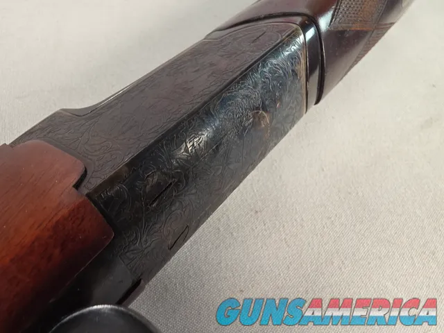 9243 Renato Gamba, Principessa, 28 Gauge, Made in Italy, Case Color, Engraved with a dog, Cross bolt, Extractor, Double trigg
