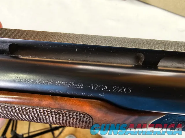 9111  Classic Doubles 12 gauge, 26 “ Barrels, IC/MOD, AA++ Marbled Walnut, Butt pad, vent rib, ejectors, Pistol grip with cap