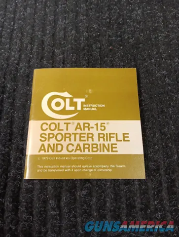 Colt AR-15 Factory Original Manual Rifle...