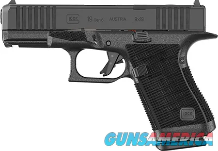 Glock P61950203 G19 Gen6 9mm Luger 15+1 4.02" Black GMB Barrel