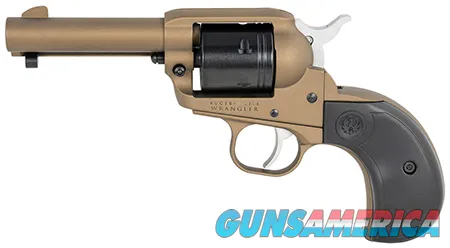 Ruger 2017 Wrangler 22 LR 6 Shot 3.75" Burnt Bronze Cerakote Steel Barrel