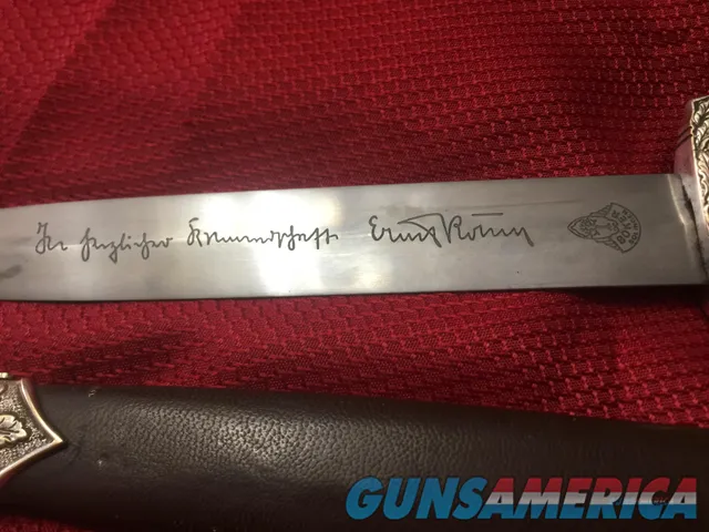 GERMAN THRID REICH SA HONOR DAGGER ROHM INSCRIPTION