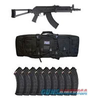 PSA AK-P GF3 MOE TRIANGLE SIDE FOLDING PISTOL, BLACK WITH 10 MAGAZINES & PSA BAG