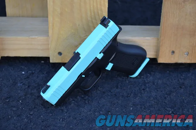 Glock 43X 9mm X-Werks Robbins Tiffany Blue G43X 43 Trijicon HD NS