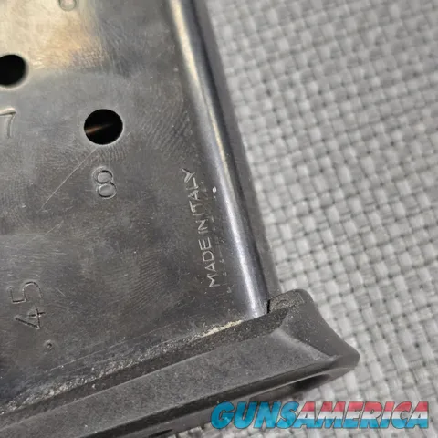 MEC-GAR for Colt .45 ACP 8 Round Magazine Stainless Steel - Black