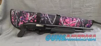Mossberg 500 20ga 18.5" Barrel Pump Action Pistol Grip Shotgun + Pink Camo Case