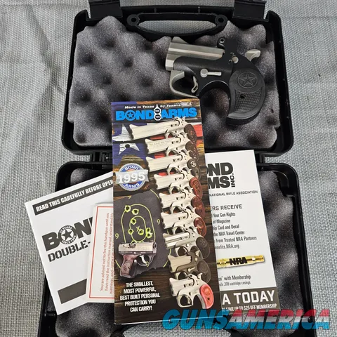 15% OFF Bond Arms Backup Double Barrel Single Shot .45ACP 2.5" Barrel Pistol + Case (never fired)