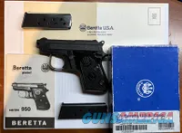 LNIB Beretta 950BS  Matte .25 ACP with box, manual, blank original registration certificate & 2 mags
