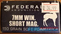 Federal 7mm WSM 150gr Soft Point Ammo