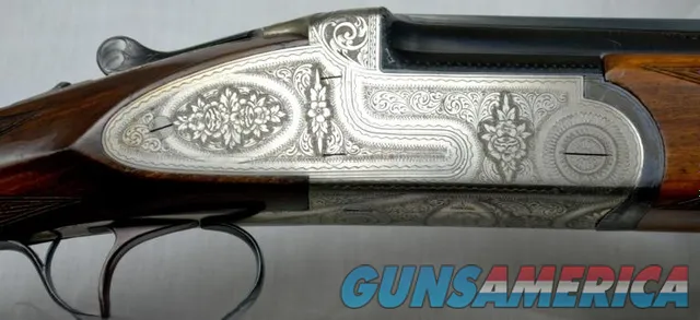 HEBSACKER SUPERPOSED ENGRAVED TWO BARREL SET 12GA