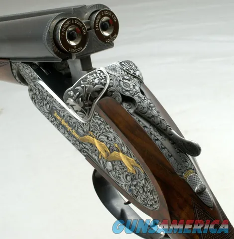 PURDEY SELF-OPENING SIDELOCK EJECTOR HEAVY GAME GUN 12ga PHILIPPE GRIFNEE ENGRAVED