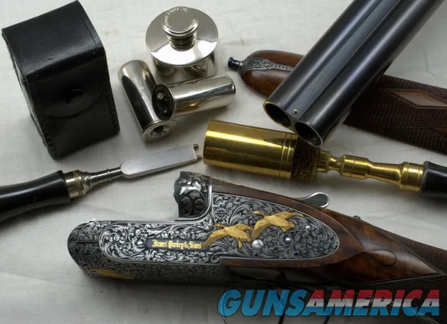 PURDEY SELF-OPENING SIDELOCK EJECTOR HEAVY GAME GUN 12ga PHILIPPE GRIFNEE ENGRAVED