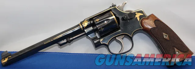  SMITH & WESSON 22/32 HE REVOLVER TIM GEORGE ENGRAVED GOLD INLAID 22 LR