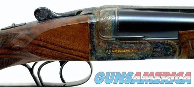 J & L WILKINS .470 NITRO DOUBLE RIFLE w AUTOMATIC EJECTORS