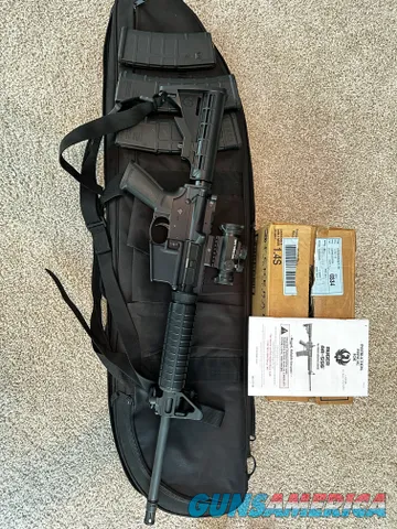 Ruger AR-556 5.56 with red dot, mags, ca...