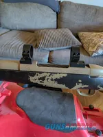 Weatherby Mark V Apex bolt-action rifle, scope rings installed. Reloading dies and brass.