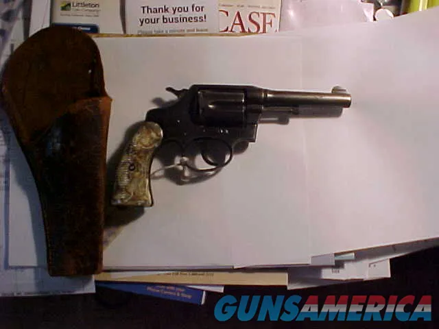 Vintage blued double-action revolver wit...