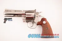 Colt Python 38 Special Nickel DA Revolver 4" VR – 1972, 99% Blue