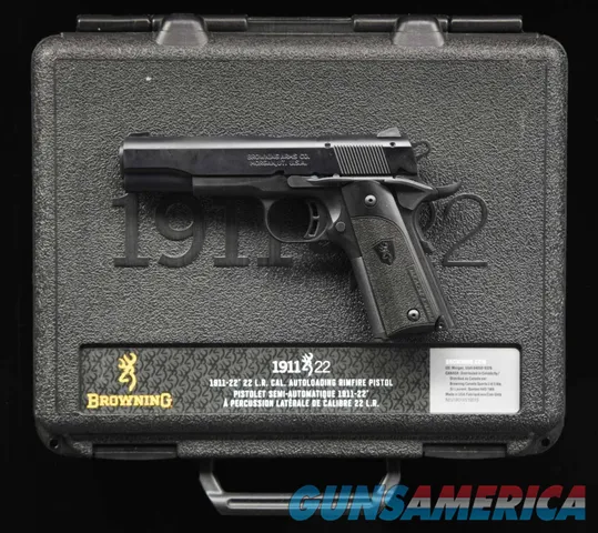 Browning 1911-22 Black Label .22LR – 4" Barrel, Case, Near New