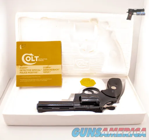 Colt Diamondback .22 LR – 4” Vent Rib Full Lug – 1976 – 99%+ Blue – Box & Papers