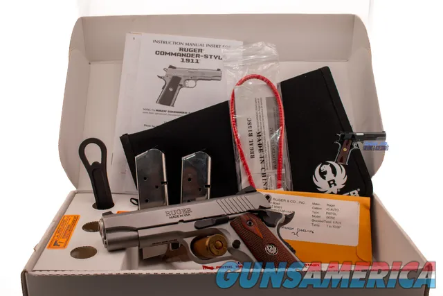 Ruger SR1911 Commander .45 ACP Stainless w/Box & 3 Mags