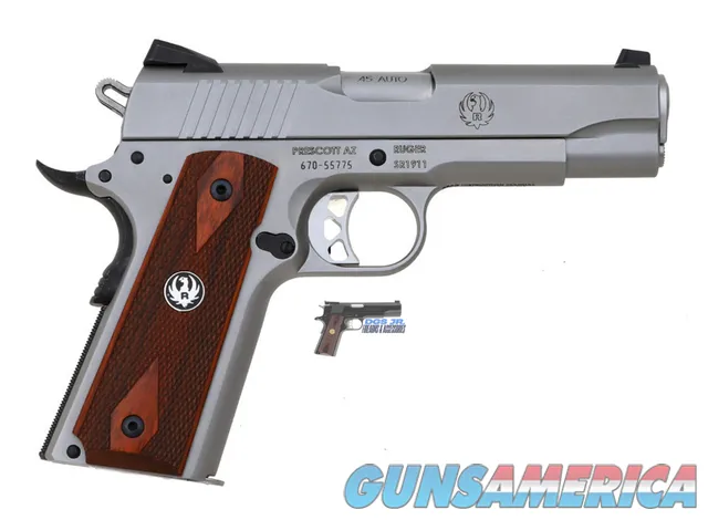 Ruger SR1911 Commander .45 ACP Stainless w/Box & 3 Mags