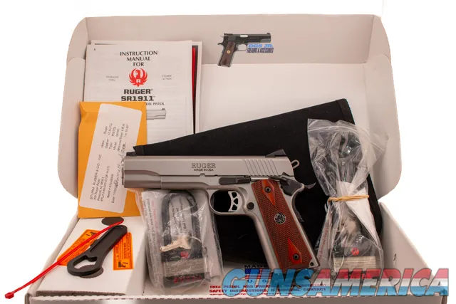 Ruger SR1911 .45 ACP 5" Stainless w/Box, Rug & Extras