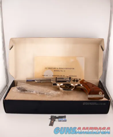 Smith & Wesson Model 13 .357 Magnum Revolver 4" Nickel, As-New