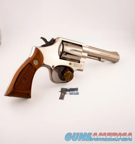 Smith & Wesson Model 13 .357 Magnum Revolver 4" Nickel, As-New
