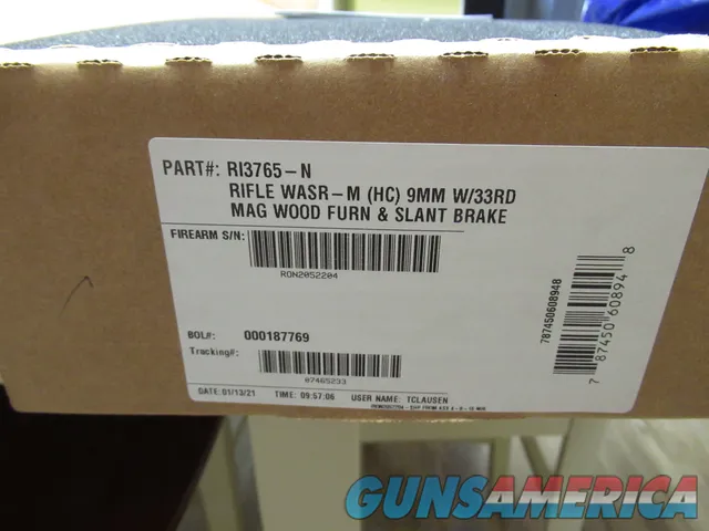 NIB Century Arms WASR-M (RI3765-N), 9MM,...