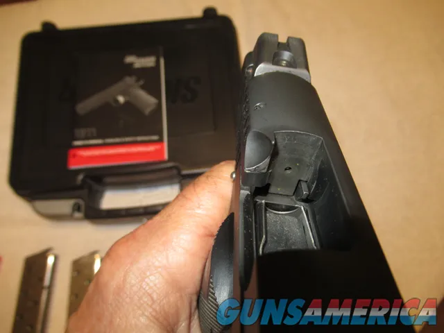 Like New Sig Sauer 1911, 45 acp, 4.2" Barrel, 3-8 rnd Mags, Case/Manuals