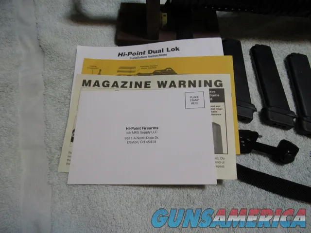Like New Hi-Point 995TS Rifle, 9mm, 16.5" Barrel, 6-10rnd Mags, 