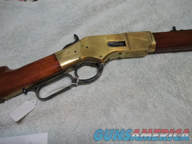 Like New Uberti Model 1866 "Yellow Boy" Lever Action Rifle, 38 Spl, 20" Hexagon Barrel, 10 rnd Tube Mag