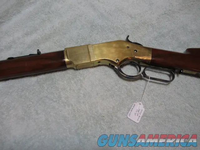 Like New Uberti Model 1866 "Yellow Boy" Lever Action Rifle, 38 Spl, 20" Hexagon Barrel, 10 rnd Tube Mag
