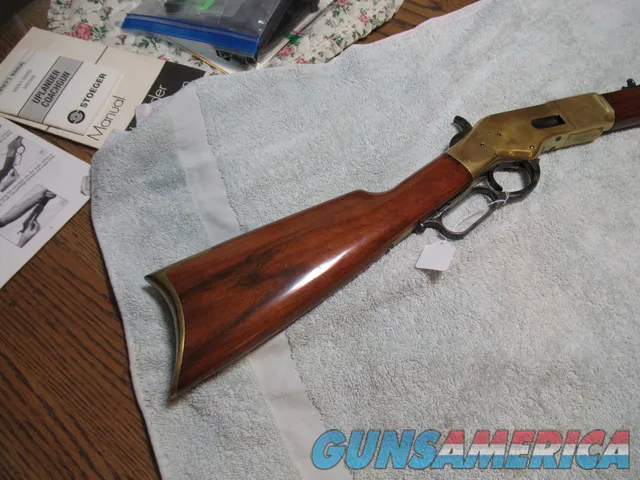 Like New Uberti Model 1866 "Yellow Boy" Lever Action Rifle, 38 Spl, 20" Hexagon Barrel, 10 rnd Tube Mag