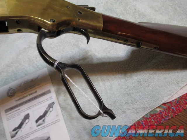 Like New Uberti Model 1866 "Yellow Boy" Lever Action Rifle, 38 Spl, 20" Hexagon Barrel, 10 rnd Tube Mag