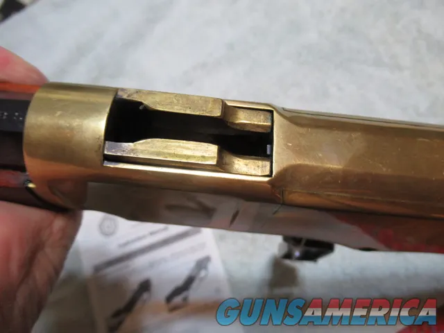 Like New Uberti Model 1866 "Yellow Boy" Lever Action Rifle, 38 Spl, 20" Hexagon Barrel, 10 rnd Tube Mag