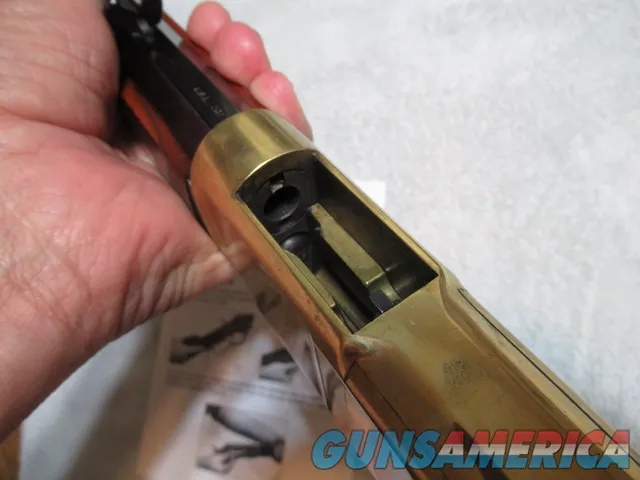 Like New Uberti Model 1866 "Yellow Boy" Lever Action Rifle, 38 Spl, 20" Hexagon Barrel, 10 rnd Tube Mag