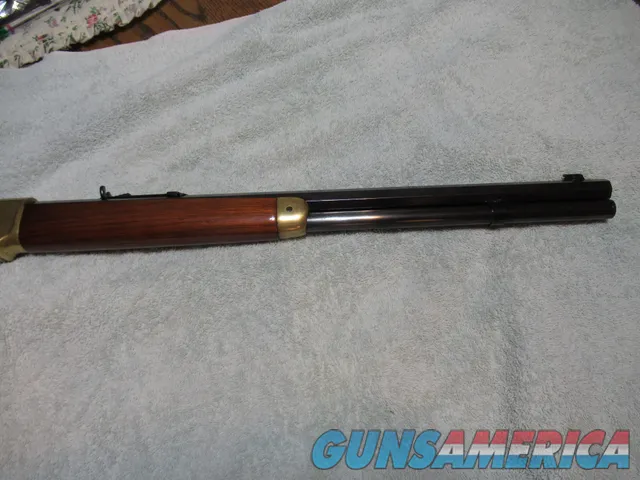 Like New Uberti Model 1866 "Yellow Boy" Lever Action Rifle, 38 Spl, 20" Hexagon Barrel, 10 rnd Tube Mag