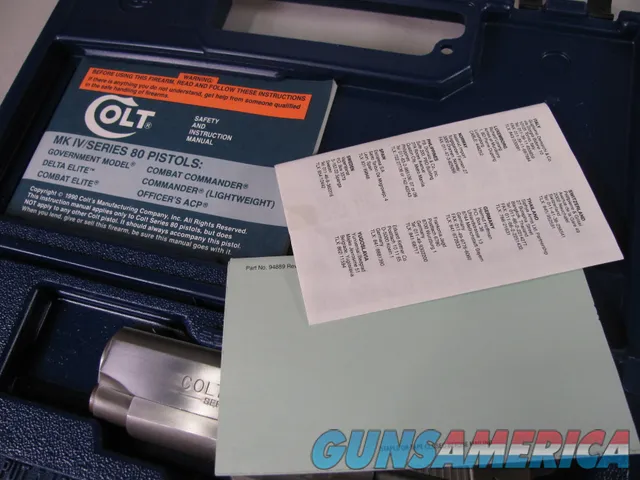 8862 Colt MK IV Series 80, 45 ACP Colt Officer Model ACP, 3 ½ Barrel, 3 Dot fixed s