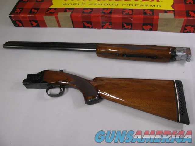 7766 Winchester 101 410 ga 26 inch barrels skeet/skeet, 2 3/4&3 inch chambers, pistol grip with cap, Winchester box serialized to the gun, early good one with 2 brass beads, ejectors, vent rib, 99% CONDITION, Decelerator pad 14 1/4 lop, m