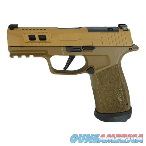 Sig Sauer P365 Two-Tone Brown XMACRO TACOPS Handgun 9mm Luger 17rd Magazines(4) 3.7" Barrel