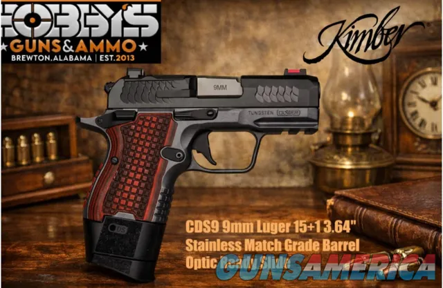 Kimber 3600003 CDS9 9mm 15+1 Optics Ready Tungsten Gray