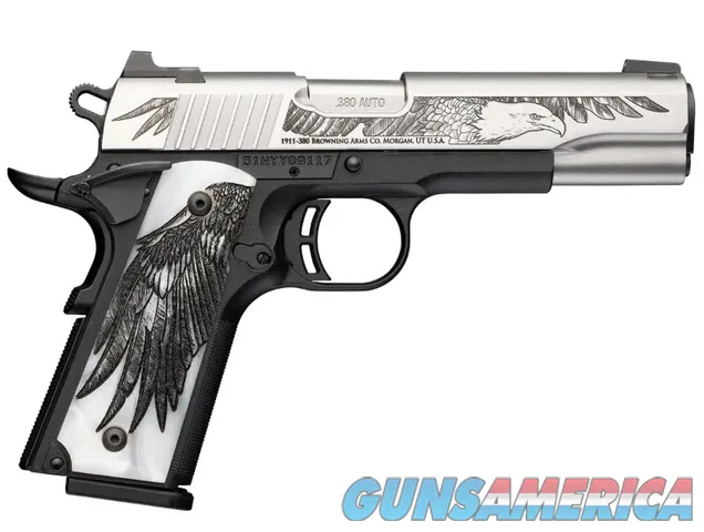 Browning 1911-380 Black Label Medallion 250 High Grade .380 ACP 4.25" 051126492