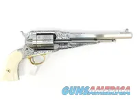 Taylor's & Co. 1858 Remington Conversion .45 LC 8" White Engraved 550763